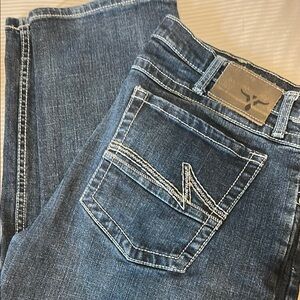 Wrangler Blue Straight Jeans with Classic Indigo Denim